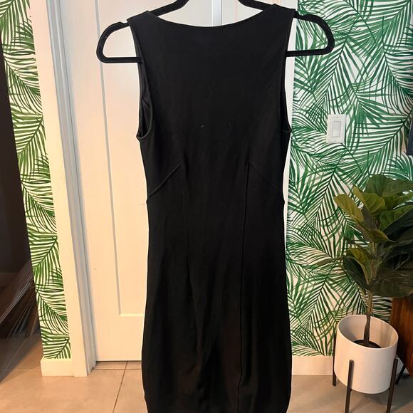 Helmut Lang Women's Black Square Neckline With Sleeveless Mini Dress Size Small - Picture 3 of 11